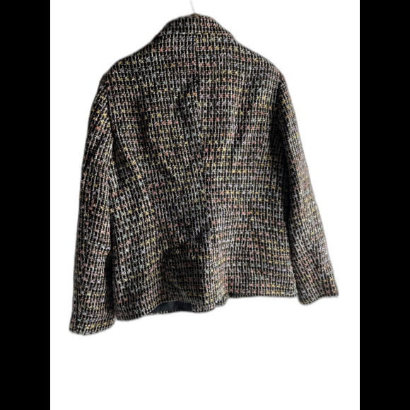 Sag Harbor Multi color Coat/Jacket Size 16 Acrylic Polyester/Cotton/Metallic - Picture 6 of 8
